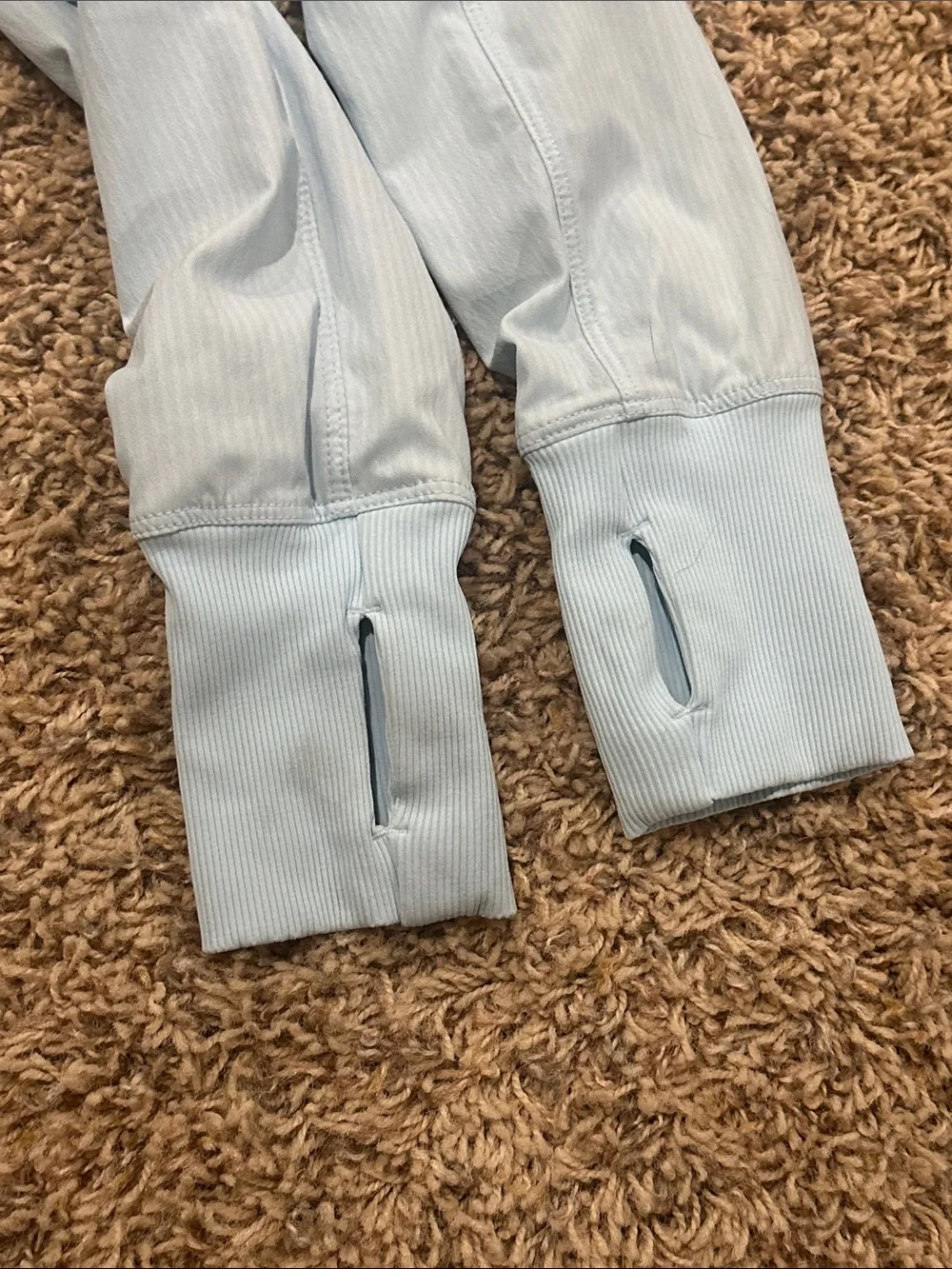 Light Blue Women's Hooded Zip Jacket